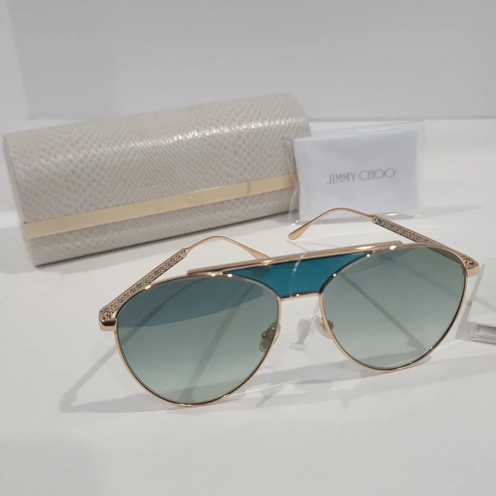 NEW ⭐ Jimmy Choo Sunglasses AVE/S PEF EZ 58 - 15 - 140 NEW WITH JC Case, Cloth